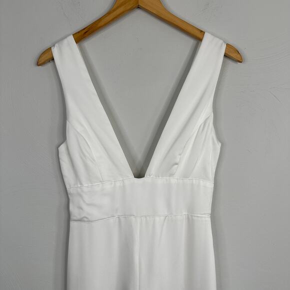 Lulus Ultimate Allure Ivory Satin Wide-Leg Jumpsuit - Picture 4 of 9